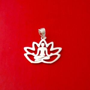 Silver Lotus Yoga Pendant